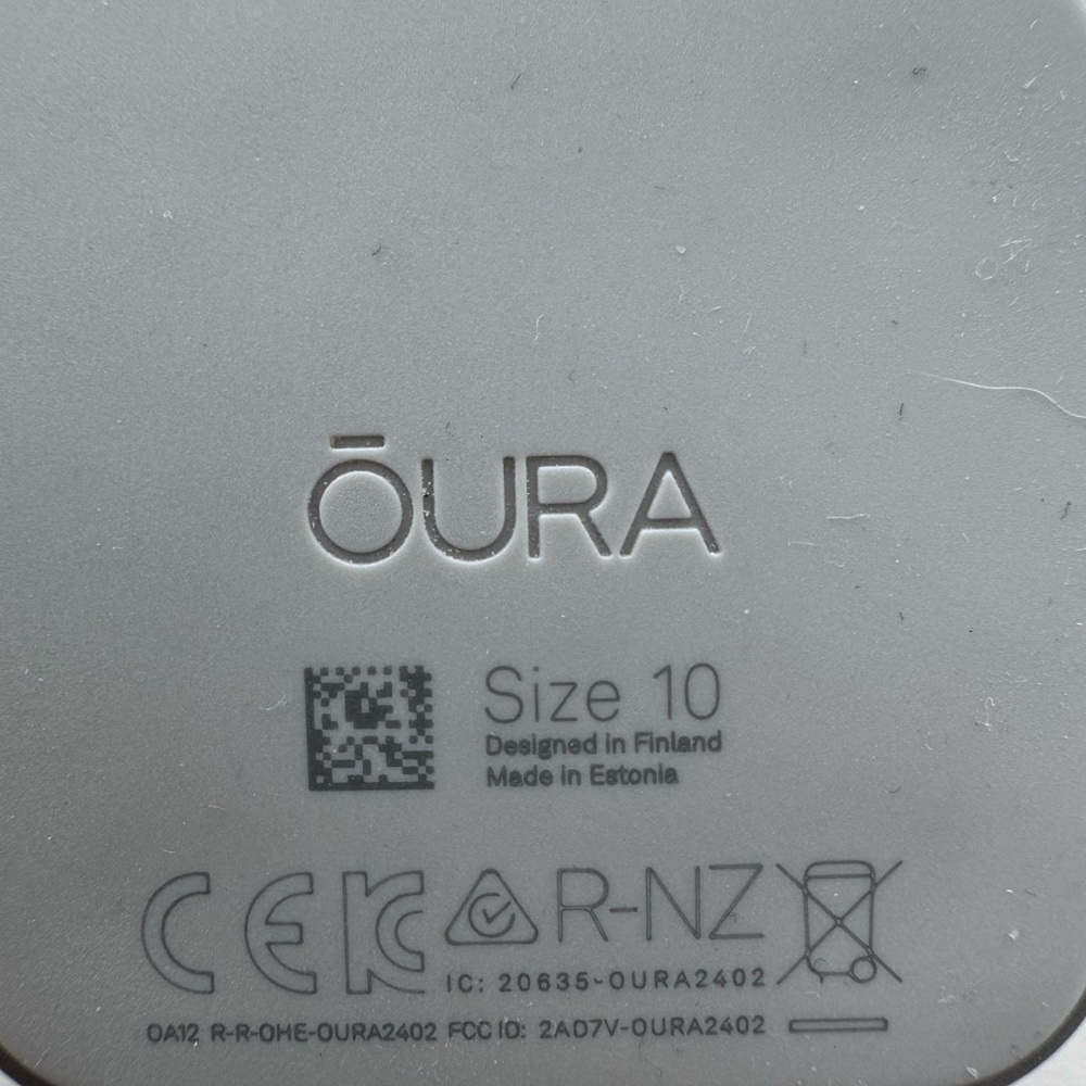 Oura Ring Case in Gray with Embossed Logo